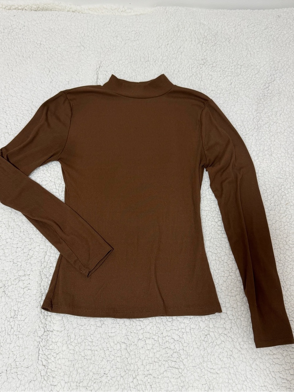 Rue21 Women's Brown Mock Neck Long Sleeve Top